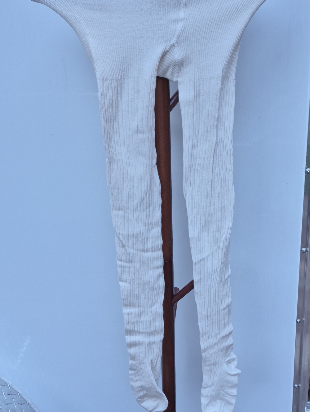 Crew Ribbed Cream Tights
